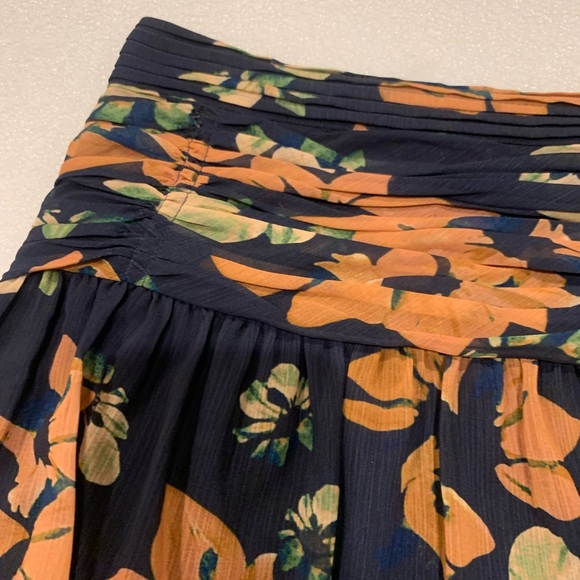 Ramy Brook Sharpay Mini Skirt Women's-Small-Black Floral MSRP $345. - Picture 4 of 12